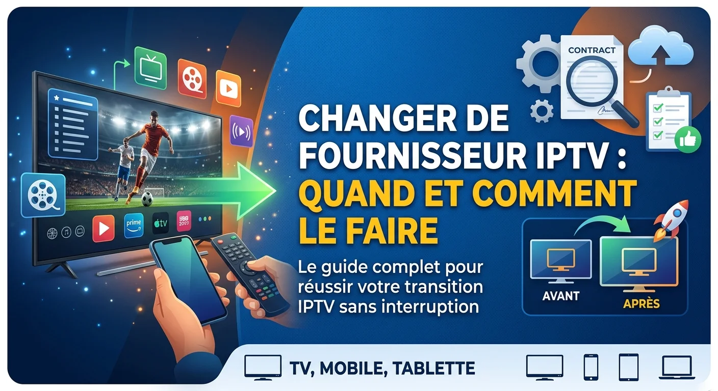 Changer de fournisseur IPTV — migrer vers un nouveau service sans coupure ni perte