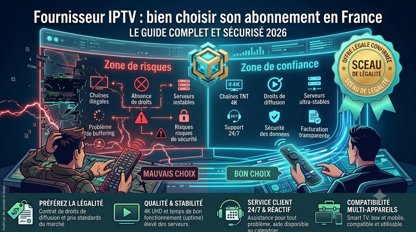 Fournisseur IPTV — choisir le meilleur fournisseur IPTV fiable en France