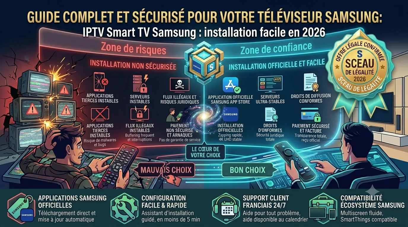 Installer IPTV sur Smart TV Samsung — configuration d'un abonnement IPTV en 4K