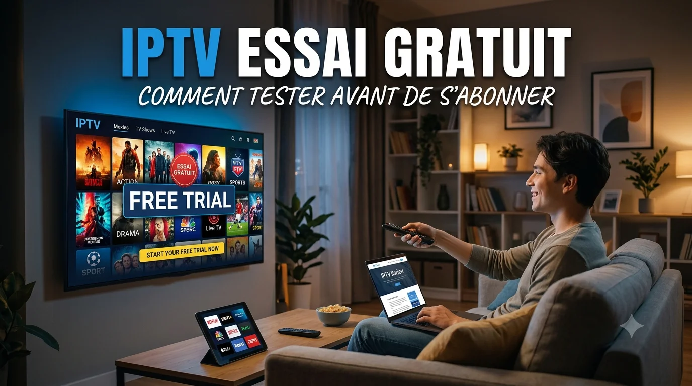 IPTV essai gratuit — tester un abonnement IPTV en 4K avant de s'abonner en France