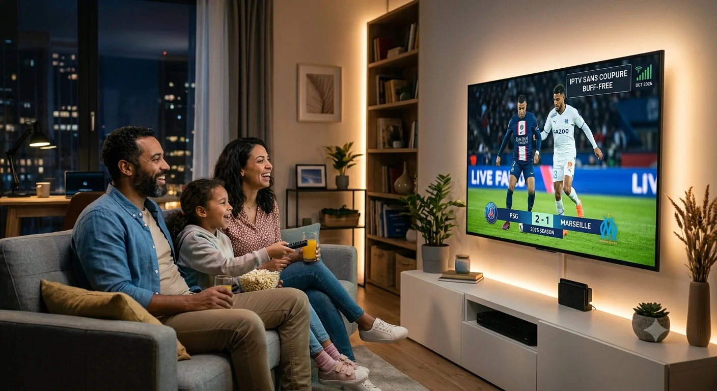 IPTV sans coupure — regarder un abonnement IPTV en 4K stable sans buffering en France